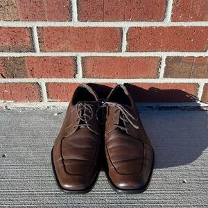 Ashton Grey Harlan Brown Leather Oxfords 8.5